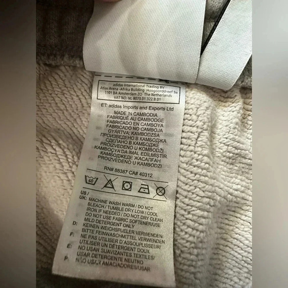 Adidas Thick Light Gray Women’s Joggers RWB Stripes Size Small - Picture 10 of 11